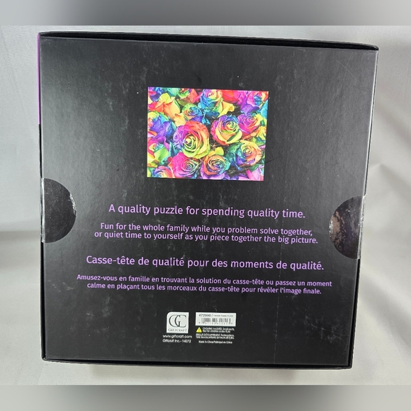 Rainbow Painted Roses 1000 Piece Jigsaw Puzzle Gift Craft Flowers New - Picture 7 of 11